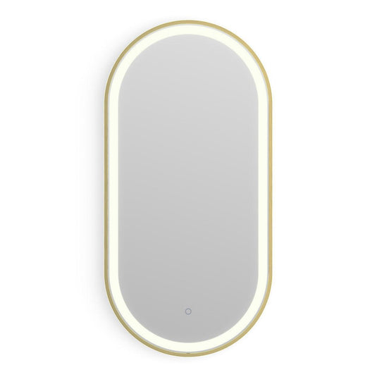 Origins Lomax Light Capsule Mirror 40 - Brushed Brass - Envy Bathrooms Ltd