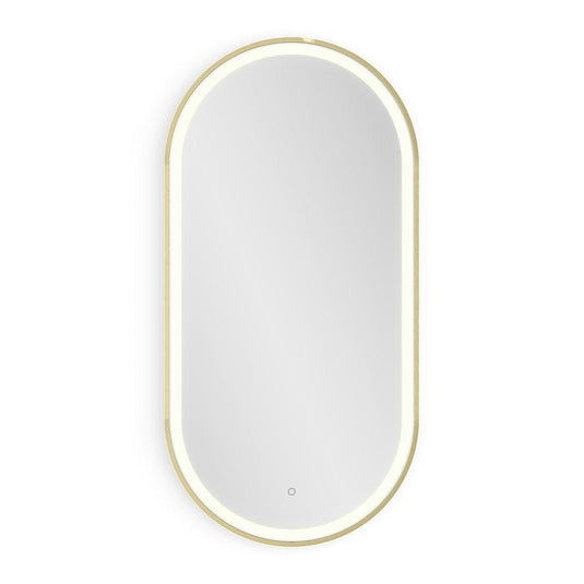 Origins Lomax Light Capsule Mirror 50 - Brushed Brass - Envy Bathrooms Ltd