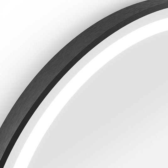 Origins Lomax Light Round Mirror 70 - Black - Envy Bathrooms Ltd