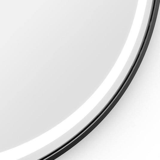 Origins Lomax Light Round Mirror 70 - Black - Envy Bathrooms Ltd