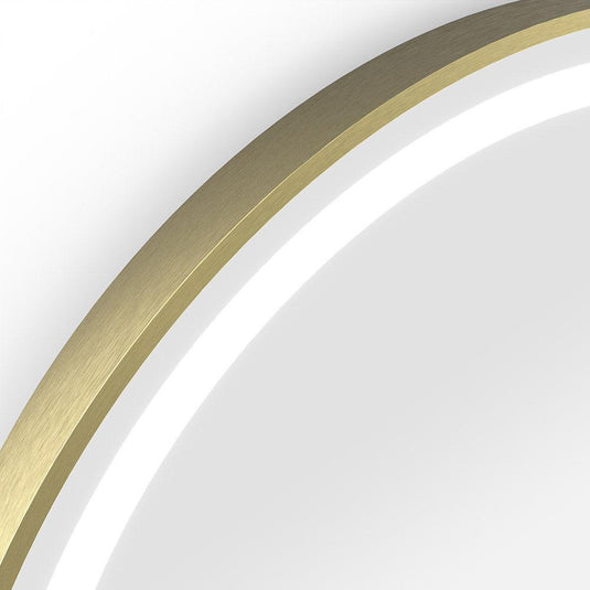 Origins Lomax Light Round Mirror 70 - Brushed Brass - Envy Bathrooms Ltd