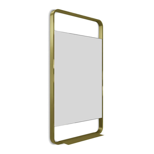 Origins Ludgate Mirror with Shelf 55 - Brushed Brass - Envy Bathrooms Ltd