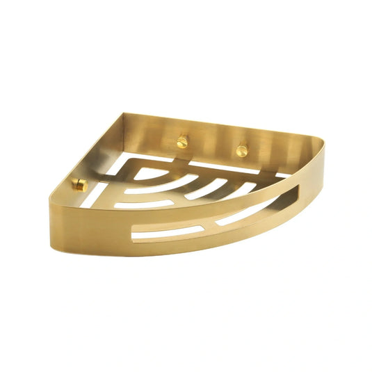 Origins Nerva Corner Shower Basket - Brushed Brass - 2479-88 - Envy Bathrooms Ltd