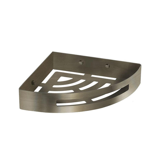 Origins Nerva Corner Shower Basket - Brushed Stainless Steel - Envy Bathrooms Ltd