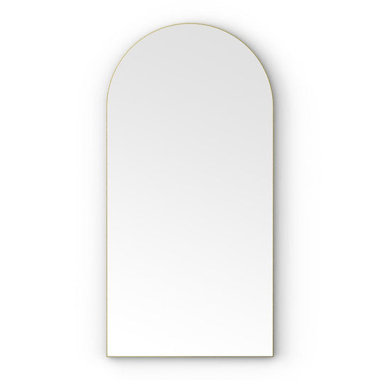 Origins Oslo 50 x 100cm Arch Mirror - Brushed Brass - Envy Bathrooms Ltd