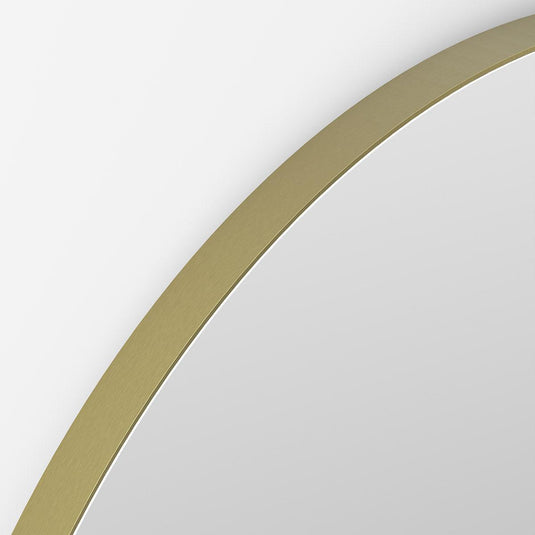 Origins Oslo Round Mirror 80 - Brushed Brass - Envy Bathrooms Ltd