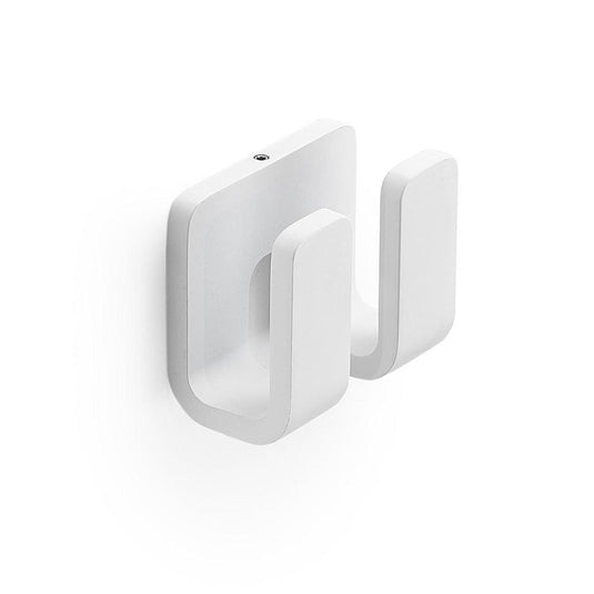 Origins Outline Double Robe Hook - White - Envy Bathrooms Ltd