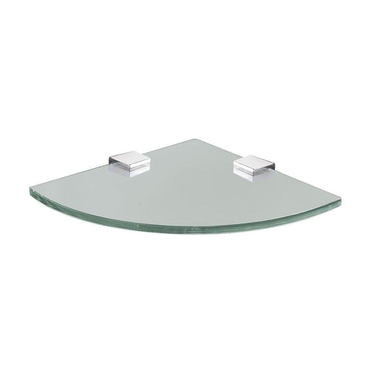 Origins Pier Corner Glass Shelf - Clear - Envy Bathrooms Ltd