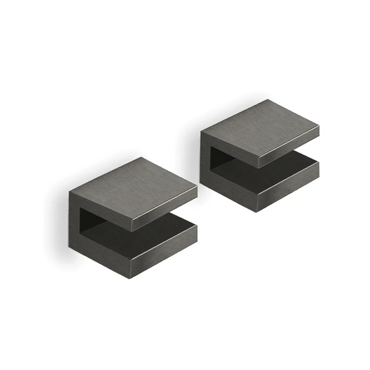 Origins Pier Double Shelf Brackets - Gunmetal - 210145 - Envy Bathrooms Ltd