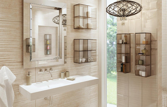Origins Pier Glass 2 Box Shelf Rectangular - Clear - Envy Bathrooms Ltd