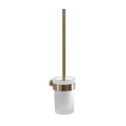 Origins Pirenei WC Brush Set Wall Mounted - Brushed Gold - Envy Bathrooms Ltd