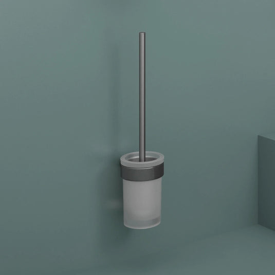 Origins Pirenei WC Brush Set Wall Mounted - Gunmetal - PI33/03-81 - Envy Bathrooms Ltd