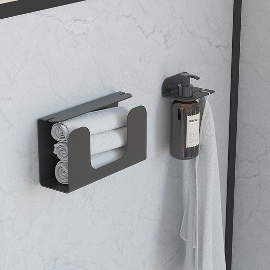 Origins Quick Soap Dispenser and Hook - Black/Brown - Envy Bathrooms Ltd