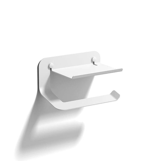 Quick Toilet Roll Holder with Shelf - White - Envy Bathrooms Ltd