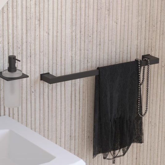 Origins S Cube Towel Rail 42cm - Black - Envy Bathrooms Ltd