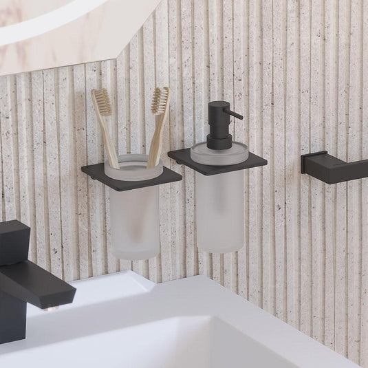 Origins S Cube Tumbler - Black - Envy Bathrooms Ltd
