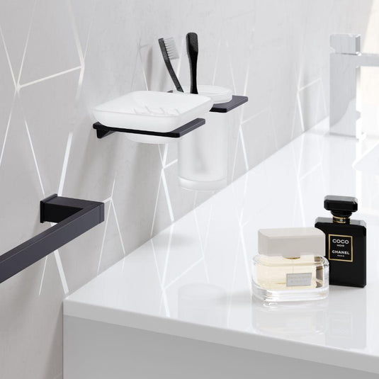 Origins S Cube/S6 Soap Dish - Black - Envy Bathrooms Ltd
