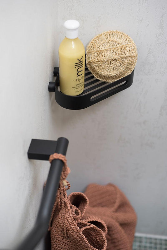 Origins S5 Fahrenheit Corner Basket - Black - Envy Bathrooms Ltd