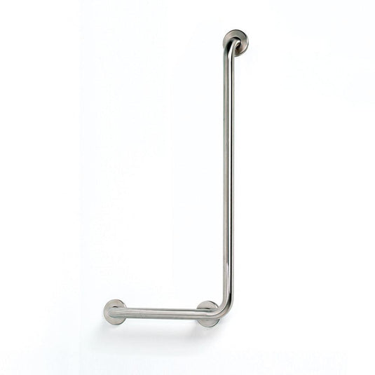 Origins Safety Wall Bar 90 Left - Brushed Stainless Steel - Envy Bathrooms Ltd