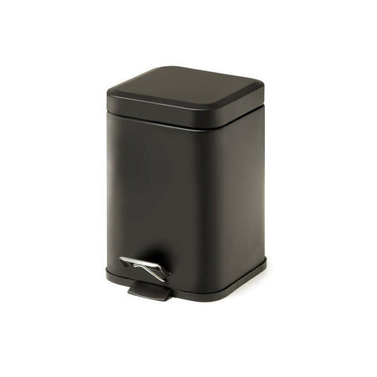Origins Square Pedal Bin 3L Soft Close - Black - Envy Bathrooms Ltd