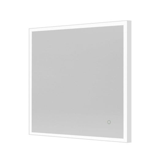 Origins Tate 70 x 70cm Square Light Mirror - White - Envy Bathrooms Ltd
