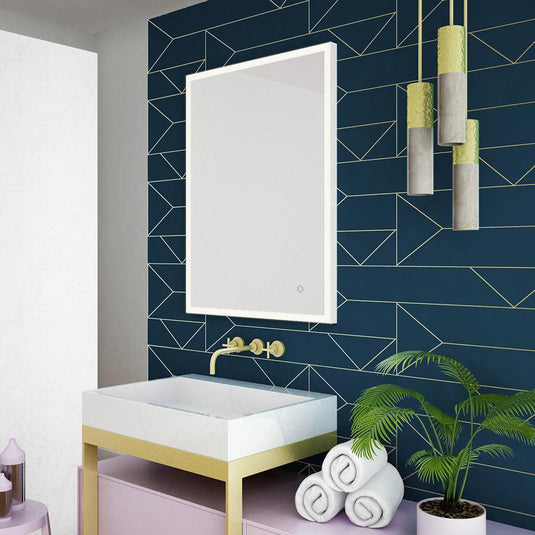 Origins Tate 70 x 90cm Rectangular Mirror - White - Envy Bathrooms Ltd