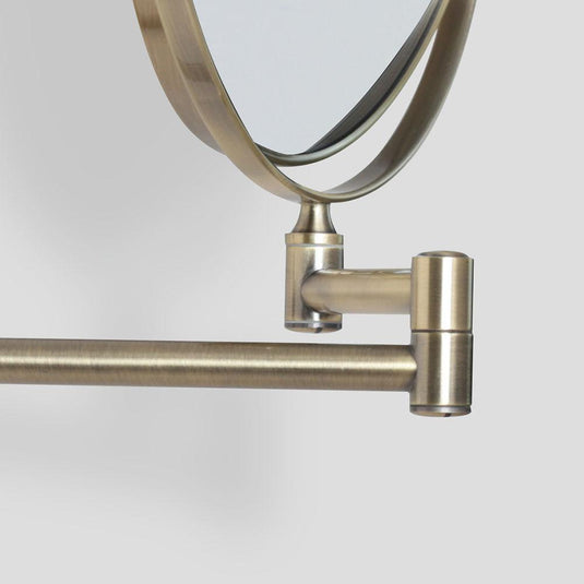 Taylor Reversible 5x Magnifying Wall Mirror - Aged Brass - Envy Bathrooms Ltd