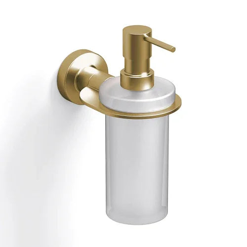 Origins Tecno Project Soap Dispenser - Brushed Brass - 203000 - Envy Bathrooms Ltd
