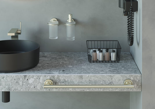 Origins Tecno Project Soap Dispenser - Brushed Nickel - Envy Bathrooms Ltd