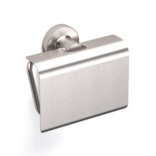 Origins Tecno Project Toilet Roll Holder with Flap - Brushed Nickel - Envy Bathrooms Ltd