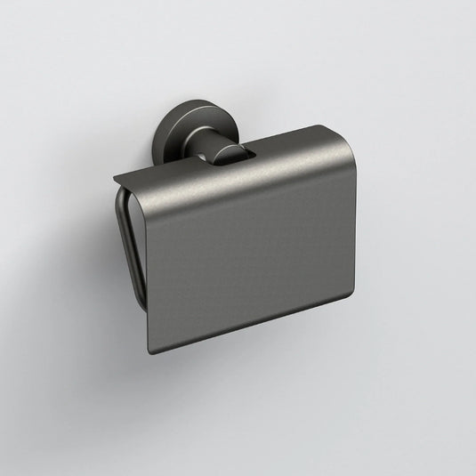 Origins Tecno Project Toilet Roll Holder with Flap - Gunmetal - 194919 - Envy Bathrooms Ltd