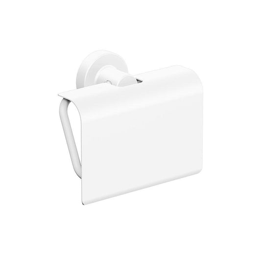 Origins Tecno Project Toilet Roll Holder with Flap - White - Envy Bathrooms Ltd