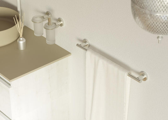 Origins Tecno Project Towel Rail 33cm - Brushed Nickel - Envy Bathrooms Ltd