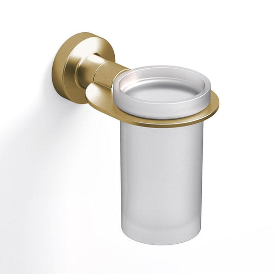 Origins Tecno Project Tumbler Holder - Brushed Brass - Envy Bathrooms Ltd