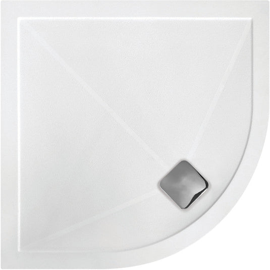 Poppy 25mm Anti-Slip Ultra-Slim 800mm Quadrant Tray & Waste - RUBY96144 - Envy Bathrooms Ltd