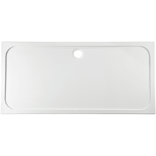 Poppy 45mm Low Profile 1800x800mm Rectangular Tray & Waste - RUBY104348 - Envy Bathrooms Ltd