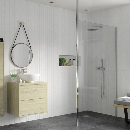 Poppy Apollo 1000mm Wetroom Panel & Floor-to-Ceiling Pole - Chrome - RUBY103395 - Envy Bathrooms Ltd