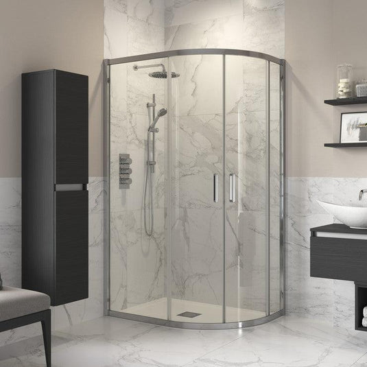 Poppy Apollo 1000x800mm 2 Door Offset Quadrant - Chrome - RUBY3825 - Envy Bathrooms Ltd