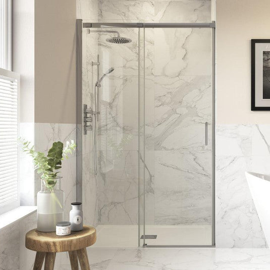 Poppy Apollo 1200mm Semi-Framed Sliding Door - Chrome - RUBY3829 - Envy Bathrooms Ltd