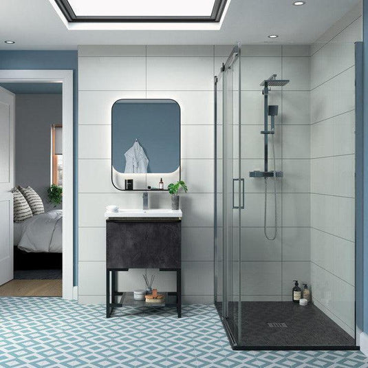 Poppy Apollo 1700mm Semi-Framed Sliding Door - Chrome - RUBY3831 - Envy Bathrooms Ltd