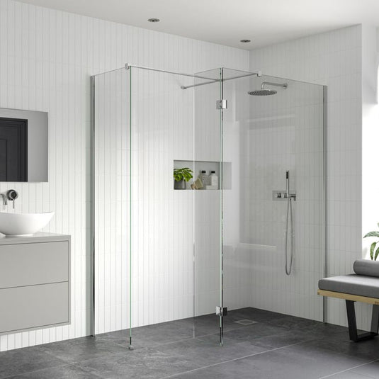 Poppy Apollo 500mm Wetroom Side Panel & Arm - Chrome - RUBY107522 - Envy Bathrooms Ltd