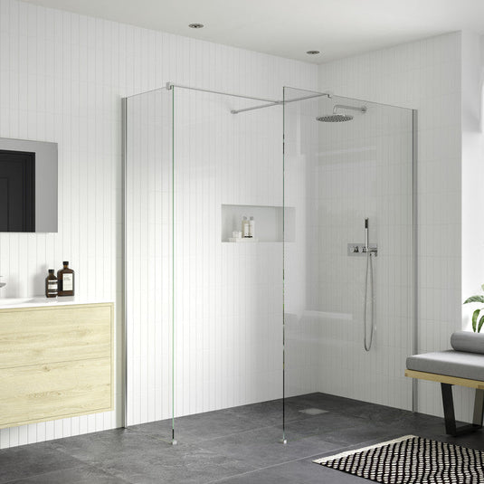 Poppy Apollo 700mm Wetroom Side Panel & Arm - Chrome - RUBY107523 - Envy Bathrooms Ltd