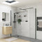 Poppy Apollo 700mm Wetroom Side Panel & Arm | Black | RUBY107547