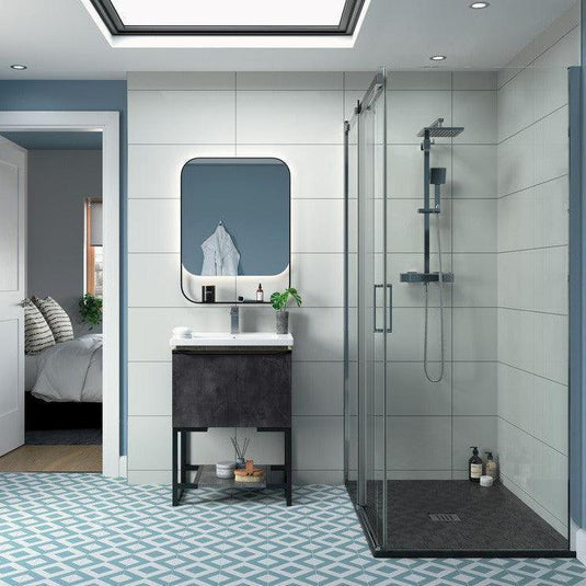Poppy Apollo 760mm Sliding Door Side Panel - Chrome - RUBY3834 - Envy Bathrooms Ltd