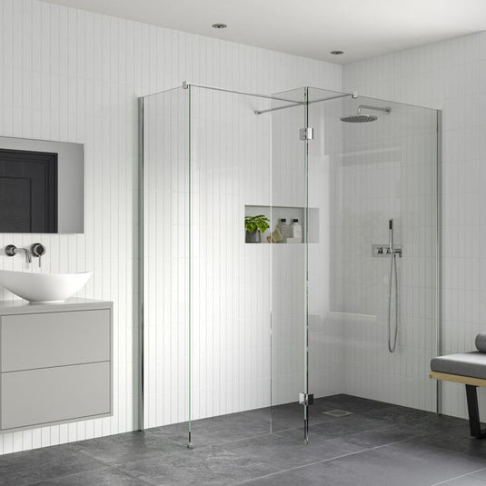 Poppy Apollo Optional 300mm Wetroom Splash Panel - Chrome - RUBY107527 - Envy Bathrooms Ltd