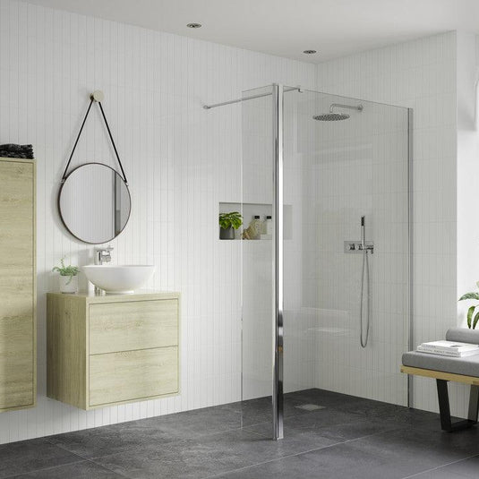 Poppy Apollo Optional 330mm Rotatable Wetroom Panel (Retrofit) - Chrome - RUBY103399 - Envy Bathrooms Ltd