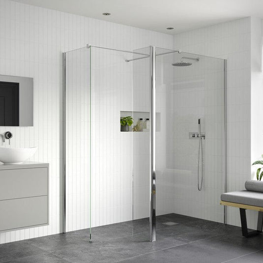 Poppy Apollo Optional 330mm Rotatable Wetroom Panel (Retrofit) - Chrome - RUBY103399 - Envy Bathrooms Ltd