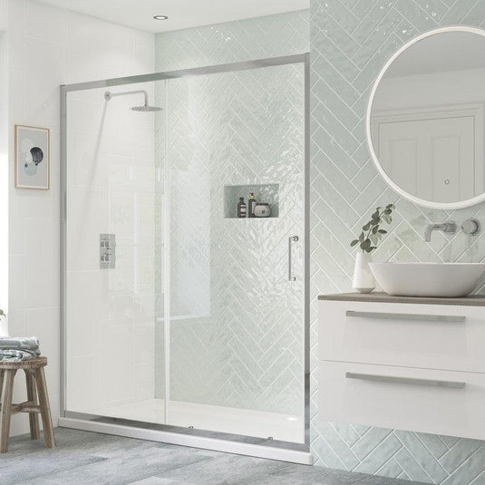 Poppy Duke 1000mm Sliding Door - Chrome - RUBY101450 - Envy Bathrooms Ltd