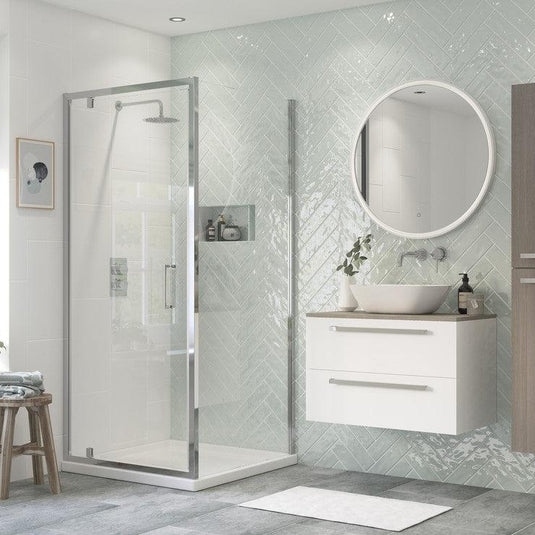 Poppy Duke 760mm Pivot Door - Chrome - RUBY101446 - Envy Bathrooms Ltd