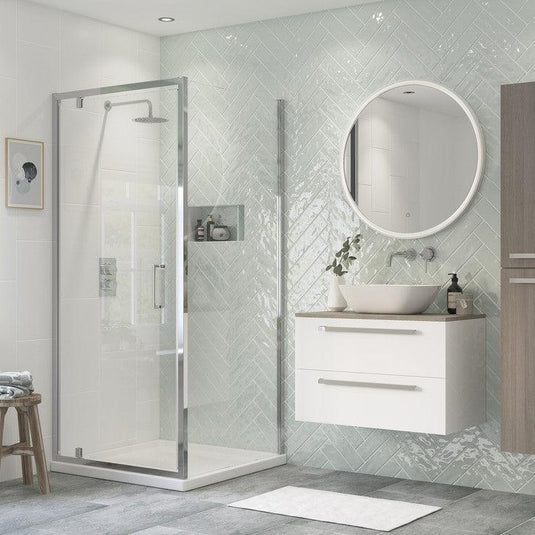 Poppy Duke 900mm Pivot Door - Chrome - RUBY101448 - Envy Bathrooms Ltd